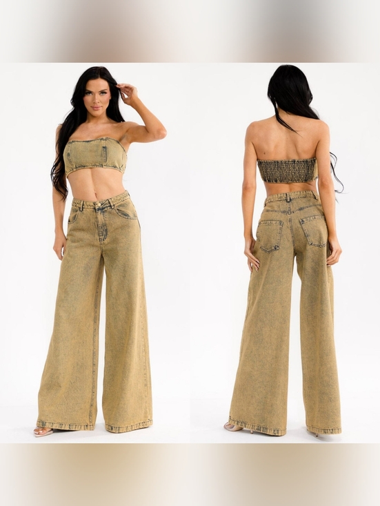 Pants - Denim Washed 2pc Set